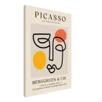 Minimalist Picasso Exhibition Poster - Abstract Faces Modern Art Canvas Print - Image 4