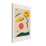 Abstract Picasso-Inspired Face Poster – Modern Organic Shapes Wall Art with Bold Color Palette