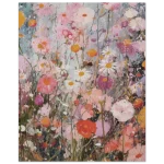 Abstract Wildflower Meadow Art Print - Premium Matte Paper Poster in Multiple Sizes