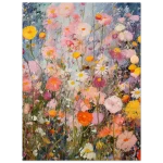 Abstract Floral Meadow: Vibrant Expressionist Wildflower Art Poster - Premium Matte Finish - Image 3