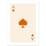 Minimalist Ace of Spades Card Art Print – Classic Semi-Glossy Paper Poster for Game Room & Decor