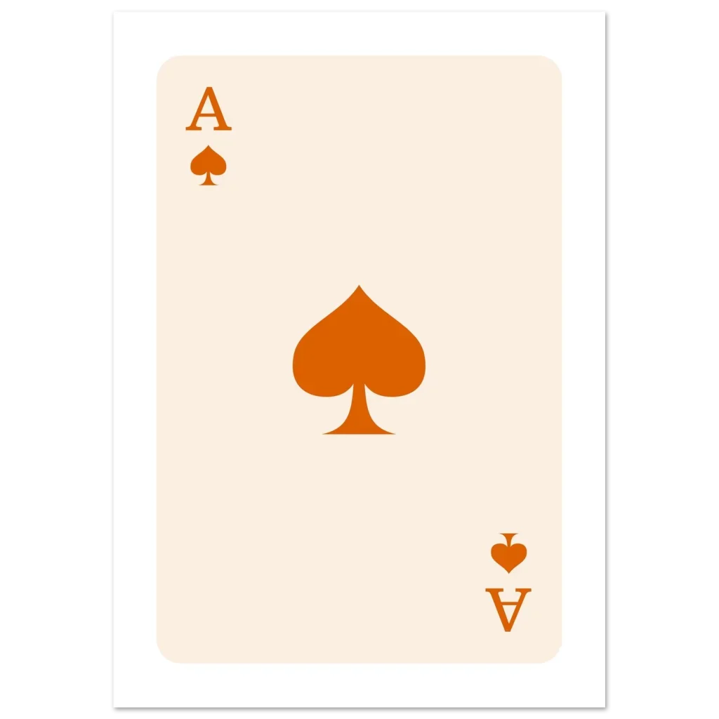 fc72e2c1-72d9-4f6e-a871-c2afca43e8be.webp Minimalist Ace of Spades Card Art Print – Classic Semi-Glossy Paper Poster for Game Room & Decor - Image 1