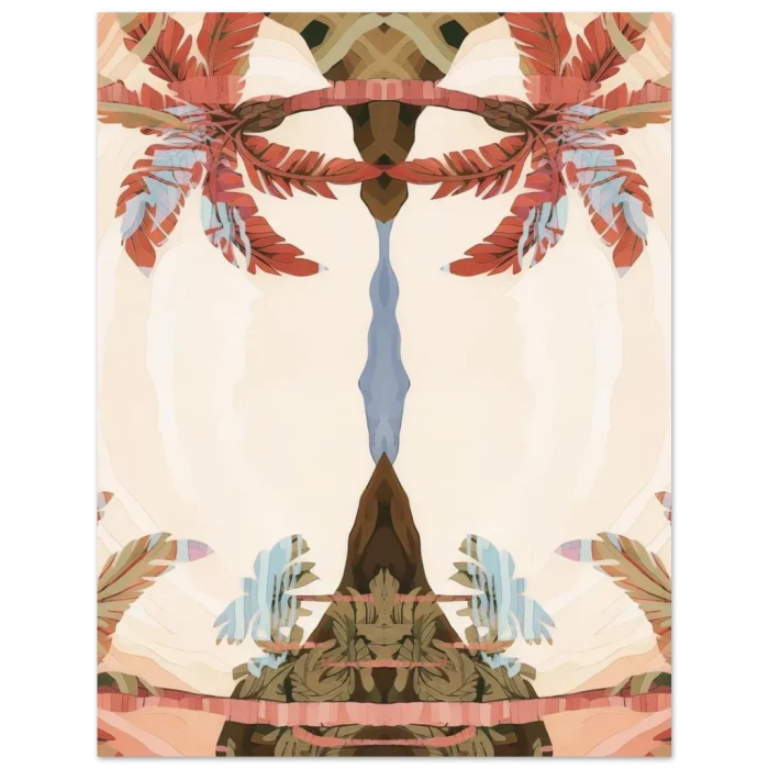 Abstract Oasis | Warm Hues Palm Tree Reflections - Premium Matte Paper Poster - Image 5