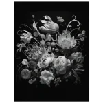 Dramatic Monochromatic Floral Bouquet - Premium Matte Paper Poster - Image 4